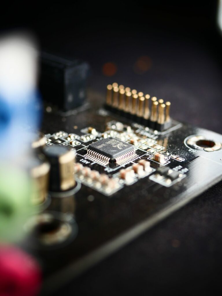Close-up of an electronic circuit board