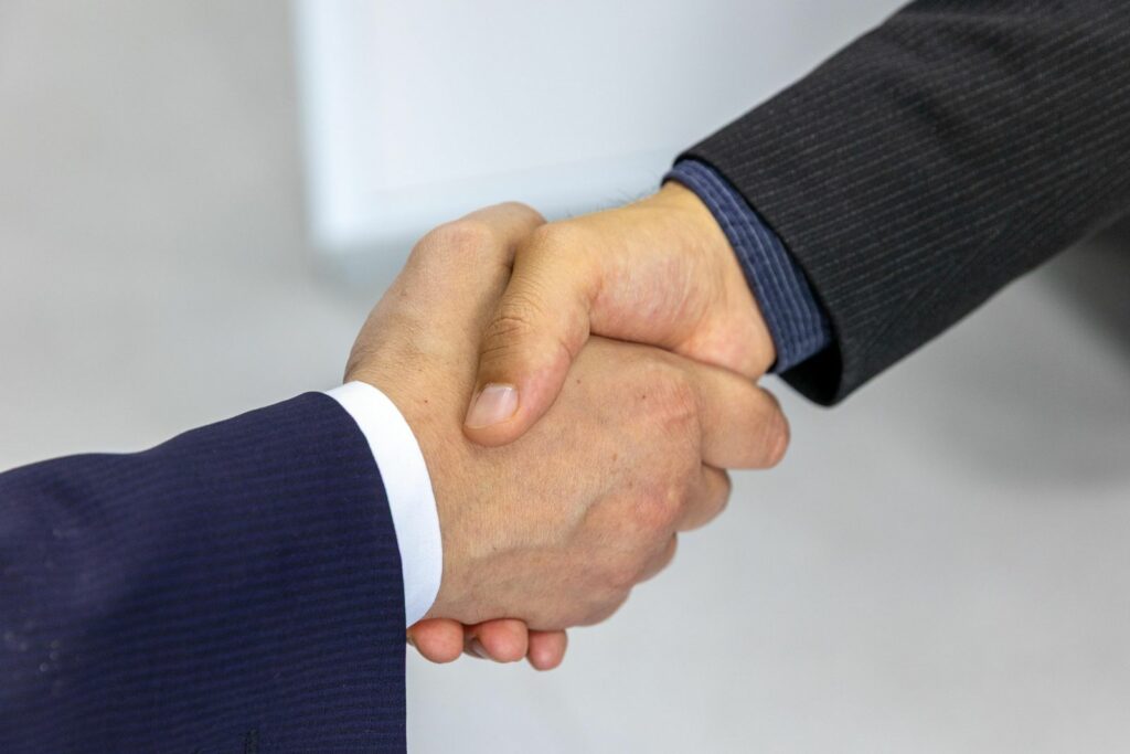 Professional handshake between business partners